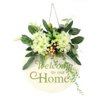 

Home Decor Slogan Artificial Flower Hanging Door Decoration, Multicolor