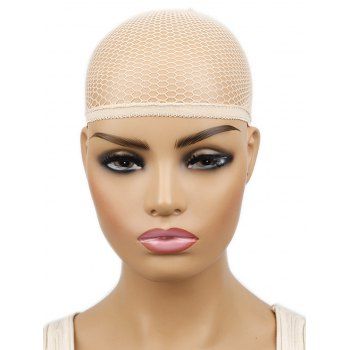 Women Round Shape Elastic Hollow Out Breathable Wig Cap Online Sale Light yellow