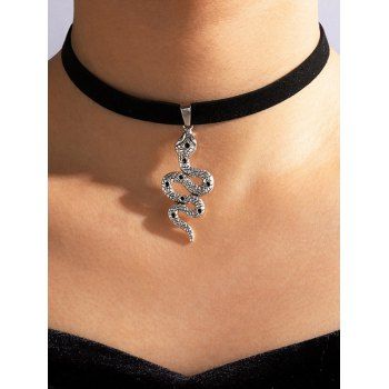 Fashion Women Gothic Choker Snake Pendant Necklace Jewelry Online Silver