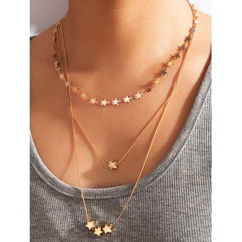 

Vacation Golden Star Layered Necklace