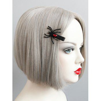 

2Pcs Halloween Artificial Diamond Spider Shape Cute Party Hair Clips, Black
