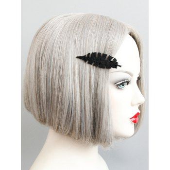 

2Pcs Gothic Leaf Shape Party Hair Clips, Black