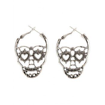 Halloween Hollow Out Skull Shape Alloy Earrings