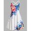 Mini Robe de Vacances Ligne A à Imprimé Fleur à Bretelle Croisée Au Dos - Blanc M
