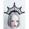 Bandeau D'Halloween Gothique Couronne en Dentelle Fleur Evidé - Noir 