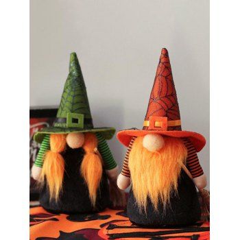 

2 Pcs Halloween Decorations Couple Witch Wizard Cute Party Decorations, Multicolor