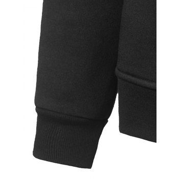 

Crew Neck Patch Design Sweatshirt, Black