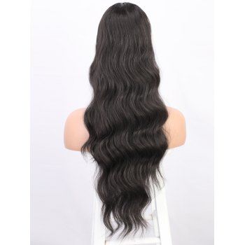 

Ponytail Wig Wavy Solid Color Long Synthetic Hair, Black