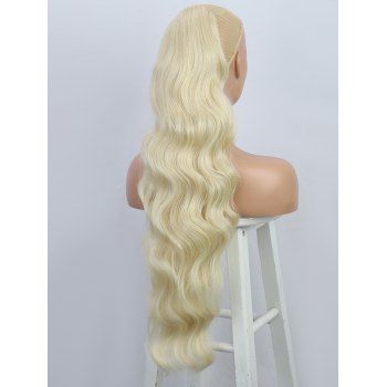 

Long Body Wave Drawstring Clip Ponytail Wig Hair Extension, Blonde