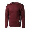 Sweat-shirt Ras du Cou Design Patché - Bourgogne M