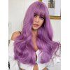 24 Inch Long Wig Wavy Wig Full Bang Cosplay Synthetic Hair - PURPLE FLOWER 24INCH