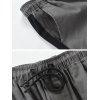 Pantalon Cargo de Jogging Décontracté Long Jointif avec Poches à Pieds Etroits à Cordon - Cendre gris XL