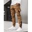 Pantalon Cargo Décontracté Long Jointif à Pieds Etroits avec Poches - Kaki S