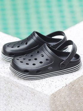 Hole Sandals Solid Color Outdoor Convertible Shoes