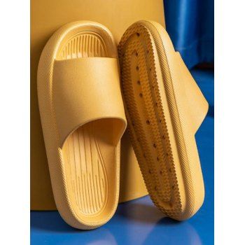 

Pure Color Anti-slip Bathroom Indoor Outdoor Platform Slippers, Deep yellow