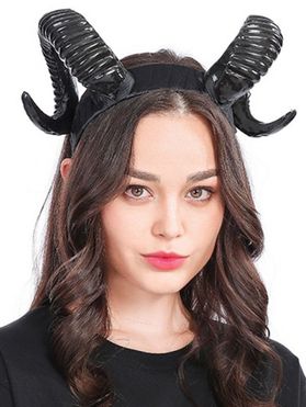 Halloween Cow Horns Hairband Cosplay Gothic Hairband