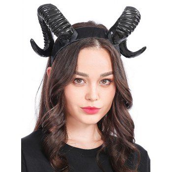 

Halloween Cow Horns Hairband Cosplay Gothic Hairband, Black