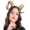 Halloween Cow Horns Hairband Cosplay Gothic Hairband - GOLDEN 