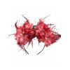 Flower Feather Skull Gothic Hairband - RED 