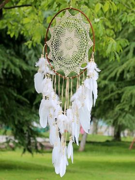 Hanging Home Decoration Beaded Feather Bohemian Indian Dreamcatcher