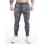 Pantalon de Sport à Imprimé Camouflage Zippé Taille Elastique à Cordon - Noir S