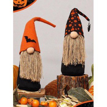

Pair Halloween Home Decorations Bat Spider Print Hat Cartoon Character Gothic Decorations, Multicolor