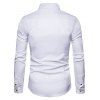 Button Up Shirt Embroidery Rose Pattern Long Sleeve Turn Down Collar Casual Shirt - WHITE XXL