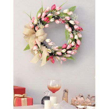 

Door Decoration Tulip Flower Artificial Garland, Multicolor