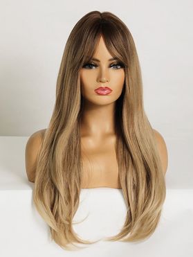 Long Side Bang Straight Capless Synthetic Wig