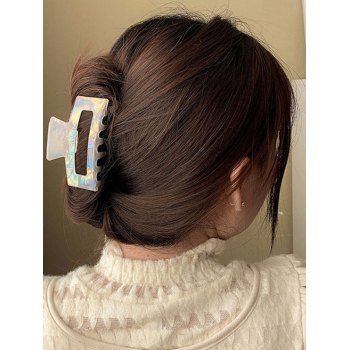 

Square Hair Claw Acrylic Outdoor Trendy Hair Claw, White