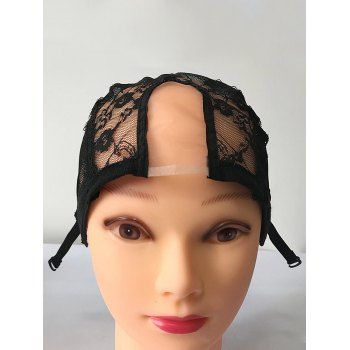

Flower Lace Breathable Elastic Wig Cap Wig Tool, Black