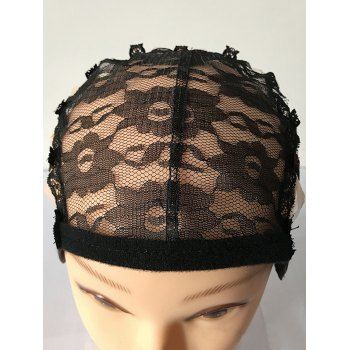 

Flower Lace Wig Cap Breathable Elastic Wig Tool, Black