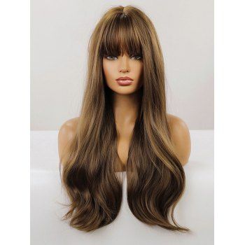 

Ombre 26 Inch Long Wavy Full Bang Synthetic Wig, Wood