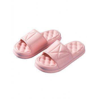 

Anti-slip Indoor Outdoor Bathing Flat Platform Slippers, Light pink