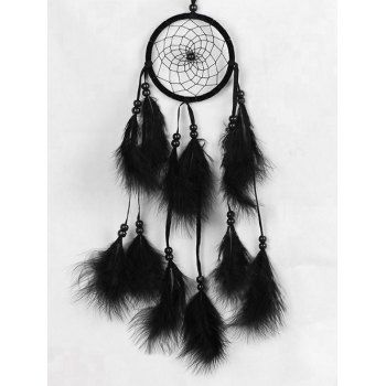

Bohemian Home Decoration Dream Catcher Feather Beads Gothic Decoration, Black