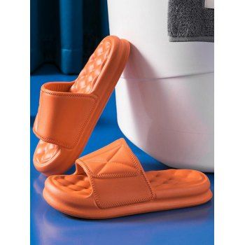 Anti Slip Indoor Outdoor Flat Platform Slippers Dark orange