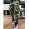 Pantalon Cargo Décontracté Lumineux avec Multi-Poches Zippées Taille Elastique - Vert profond 2XL