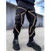 Pantalon Cargo Décontracté Lumineux avec Multi-Poches Zippées Taille Elastique - Jaune clair 3XL