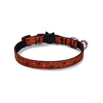 

Halloween Adjustable Cat Dog Bell Pet Gothic Collar, Dark orange