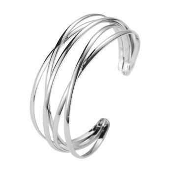 

Metal Cross Cuff Bracelet, White