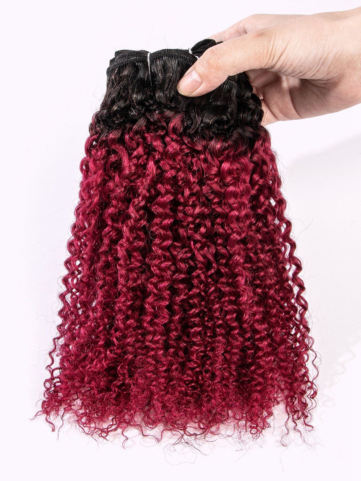 Perruque Extension de Cheveux Humain Courte Bouclée Ombrée - multicolor A 10INCH