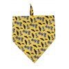 Serviette pour Animal Domestique Motif Chauve-Souris Citrouille et Fantôme Style Gothique D'Halloween - Deep Yellow 