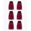 Perruque Extension de Cheveux Humain Courte Bouclée Ombrée - multicolor A 12INCH