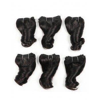 

6Pcs Loose Wave Human Hair Weft Bundle, Black