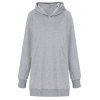 Heather Sweatshirt Hooded Sweatshirt Pockets Slit Long Sleeve Hoodie - LIGHT GRAY XL