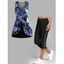 Haut Débardeur Court à Bretelle à Imprimé Fleuri et Legging Moulant Boutonné - multicolor M
