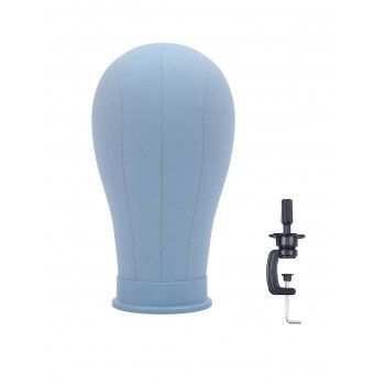 

Canvas Mannequin Head For Wig With Clamp Stand, Blue koi