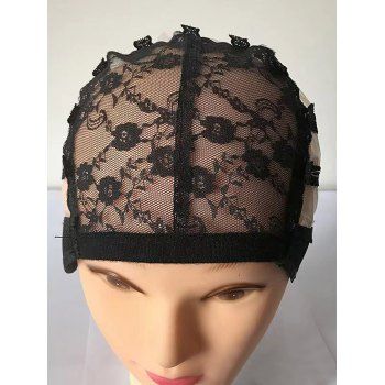 

Floral Lace Breathable Elastic Tape Wig Cap, Black