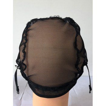 

Floral Lace U Shaped Breathable Elastic Net Wig Cap, Black