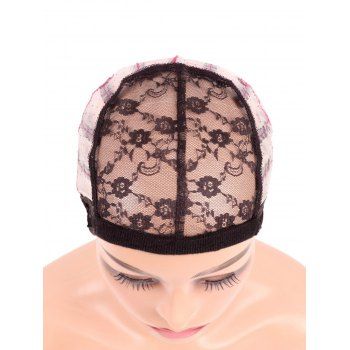

Floral Lace Tape Elastic Wig Net Cap, Black